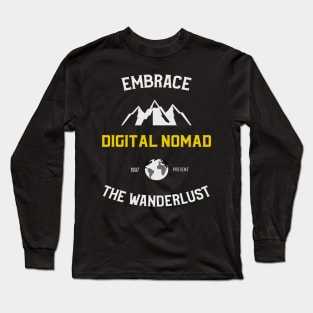 Digital Nomad Wanderlust Long Sleeve T-Shirt